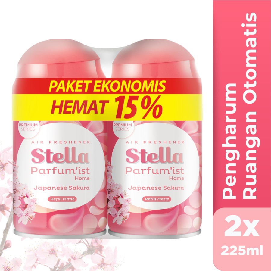 Paket Hemat Stella Matic Refill 225ml Isi 2 Pcs