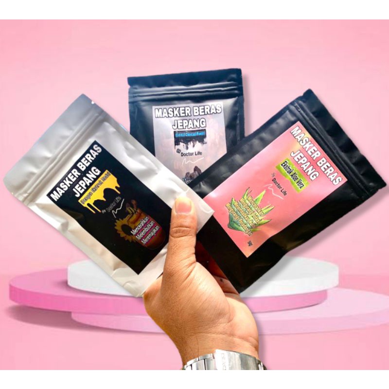 (RECOMMENDED) MASKER BERAS JEPANG / JAPANESE RICE MASK 100% AMAN 50gr + EKSTRAK MADU✅ CHARCOAL✅ NANA