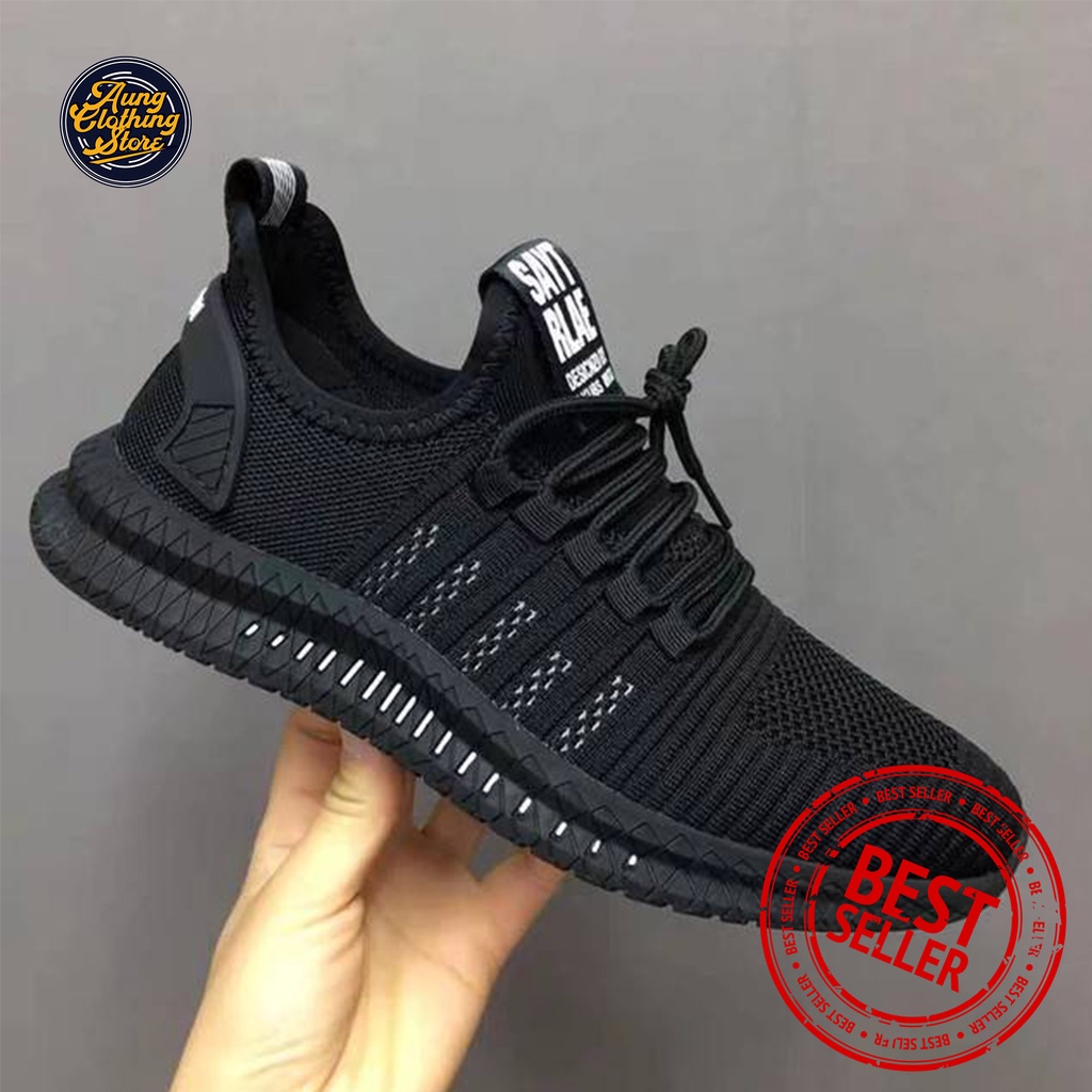 SEPATU SNEAKER PRIA/WANITA RUNNING SHOES IMPORT SAYT RLAE HITAM DOP