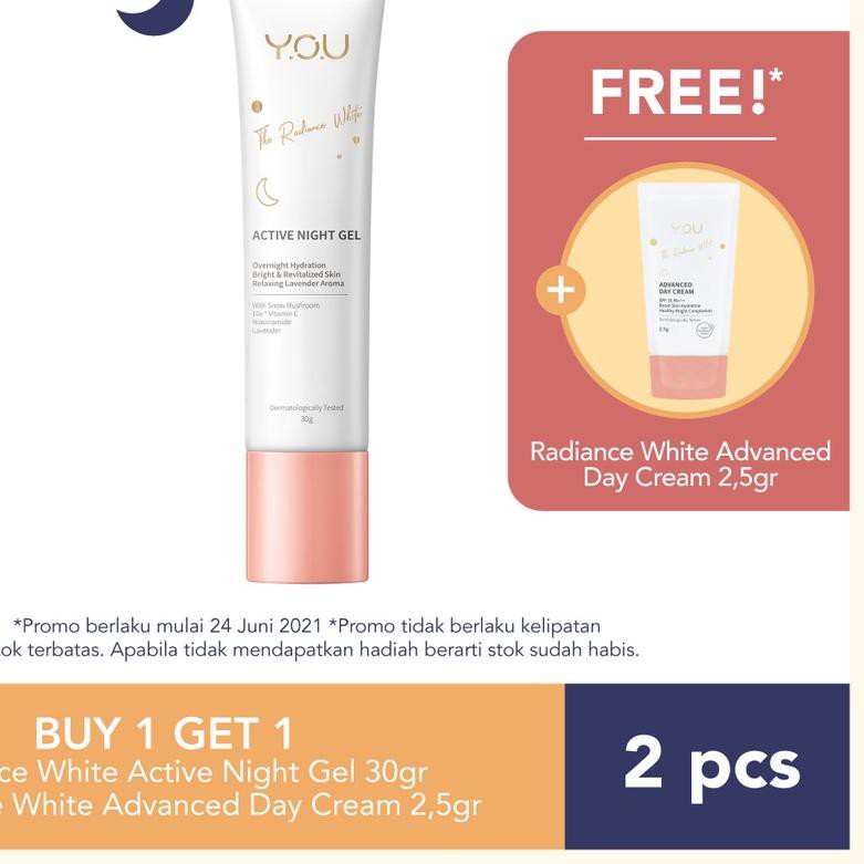 ❂ BUY YOU The Radiance White Night Gel / Night Cream 30gr FREE Radiance White Advanced Day Cream 2,5