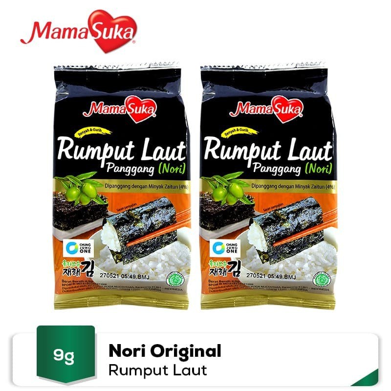 

Mama Suka Rumput Laut Panggang Rasa Original 4.5 Gram X 2 Pcs Halal