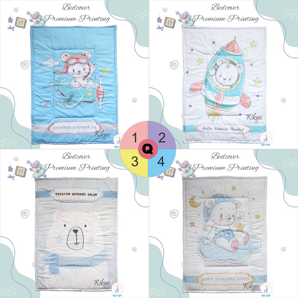 Bantal guling nama bayi premium printing / bantal bayi custom nama / sarung bantal guling bayi / bantal bayi print