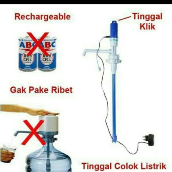 Unik Pompa galon electrik bs charger Berkualitas