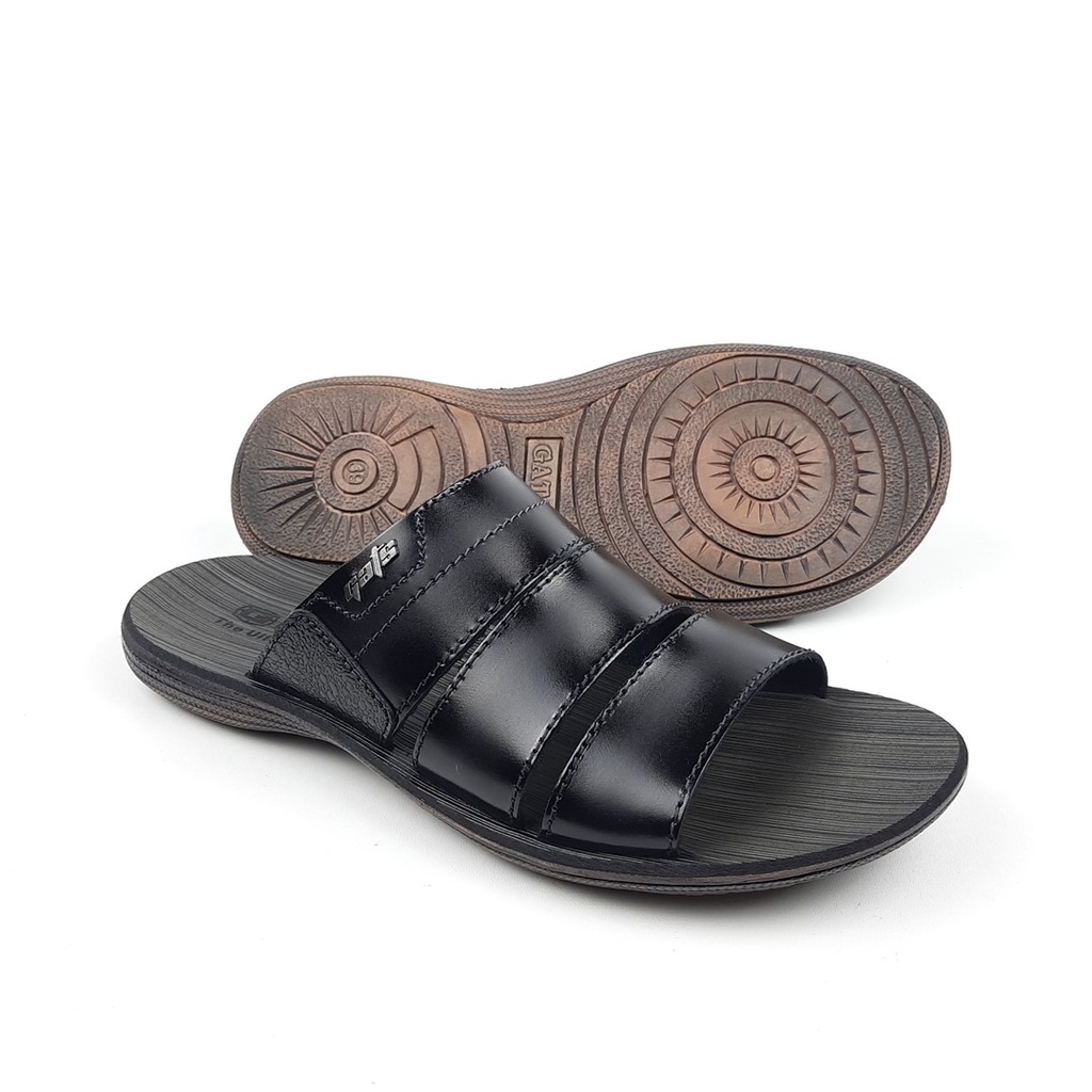 Sandal slide pria bahan kulit original gats SR.007 39-43