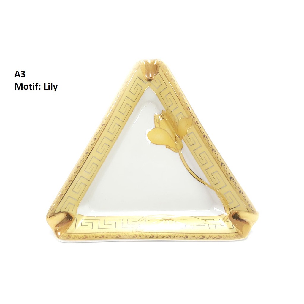 Asbak Keren A1 Vicenza Motif CAMELIA Desain Tampak MEWAH Dan ELEGAN