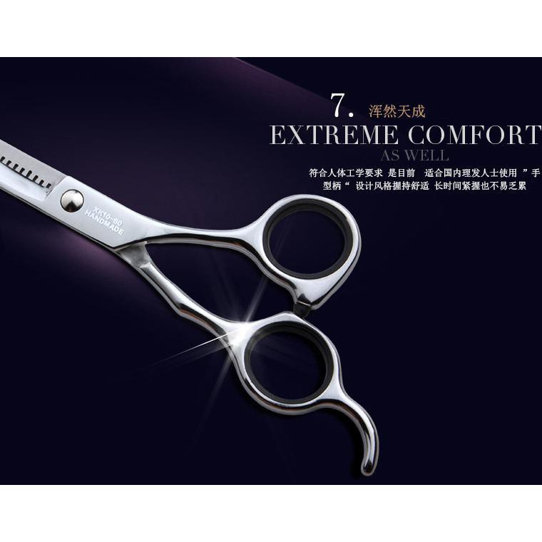 Biutte.co Set Gunting Rambut Sasak &amp; Flat Hairdressing Scissors - XK10 - Silver