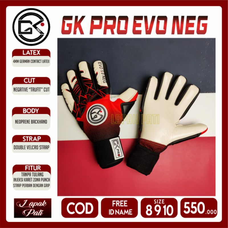 GK PRO EVO NEG MATRIX MERAH SARUNG TANGAN KIPER ORIGINAL