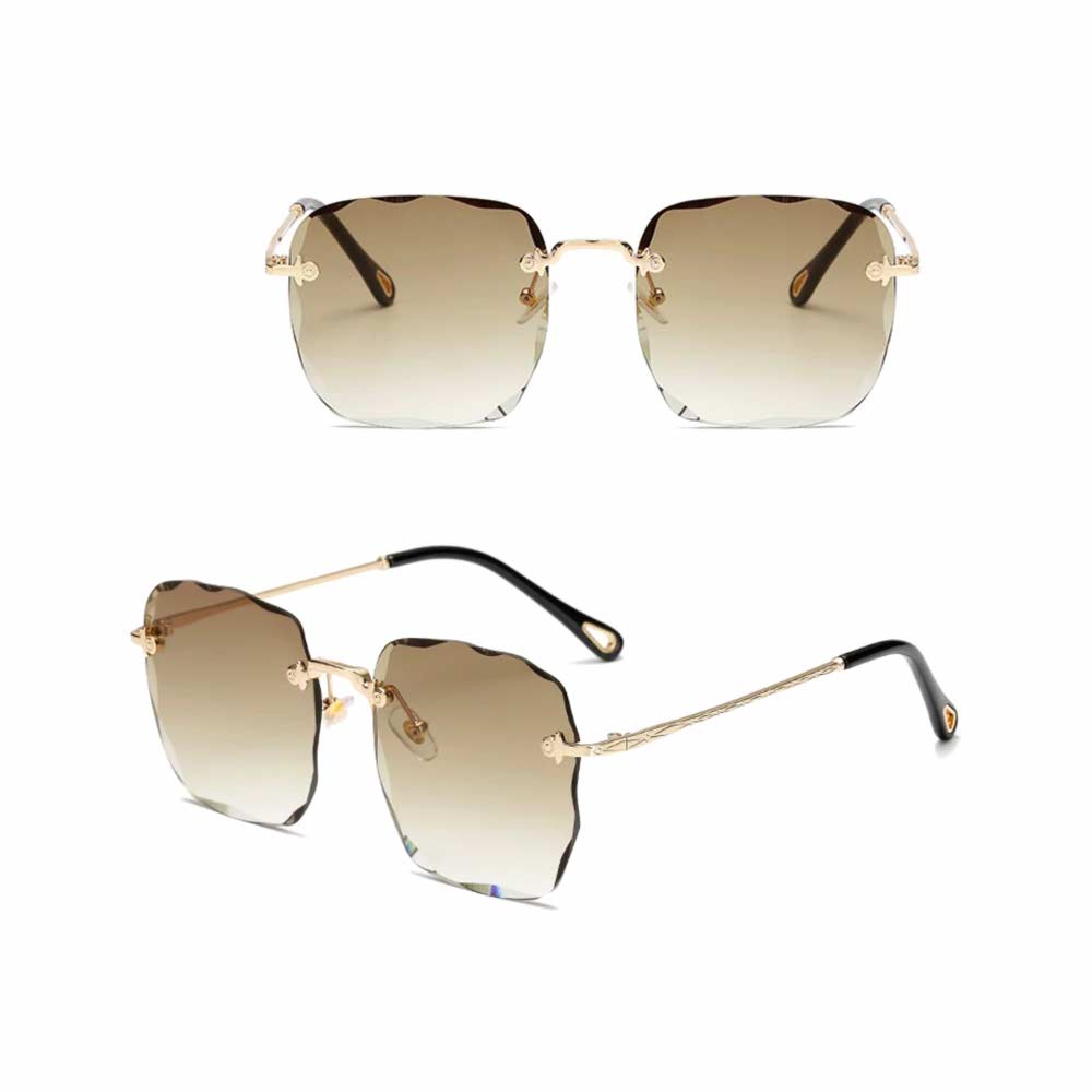 Kacamata UV400 [ Cokelat ] Anti Radiasi - Sunglasses Wanita Korea - HM8103