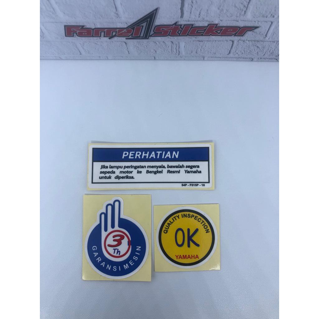 Stiker warning yamaha sticker prosedur 3