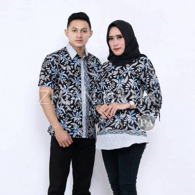 batik sarimbitan Maura Couple - Sania Ruffle Batik Couple / sarimbit batik pekalongan / blus batik