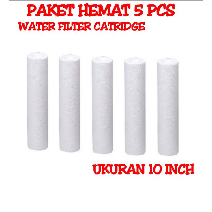 Filter Air PP Fluid Paket Hemat 5Pcs Penghilang Debu ,Pasir ,Lumut