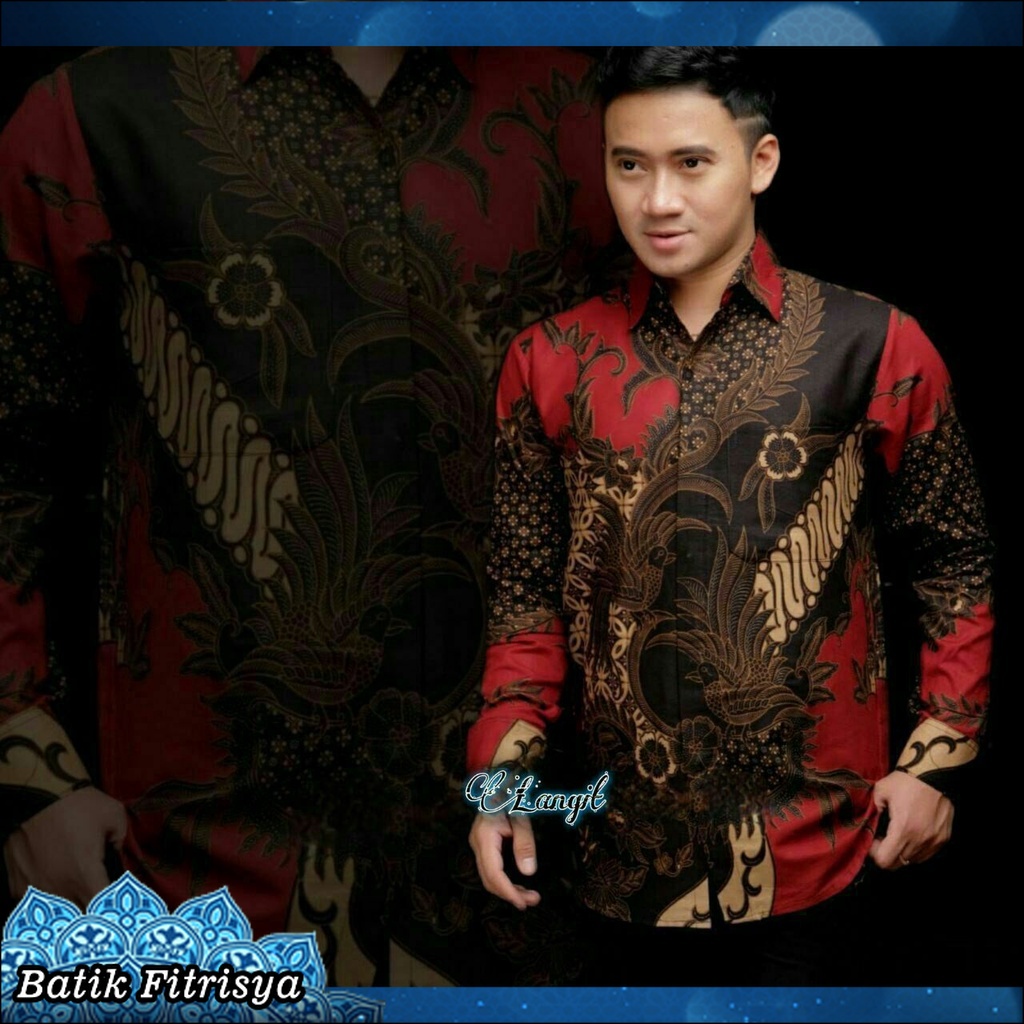 Kemeja Batik - MOTIF ORIGINAL DAUN BUNGA MAWAR BATIK PEKALONGAN JAWA PRIA MURAH