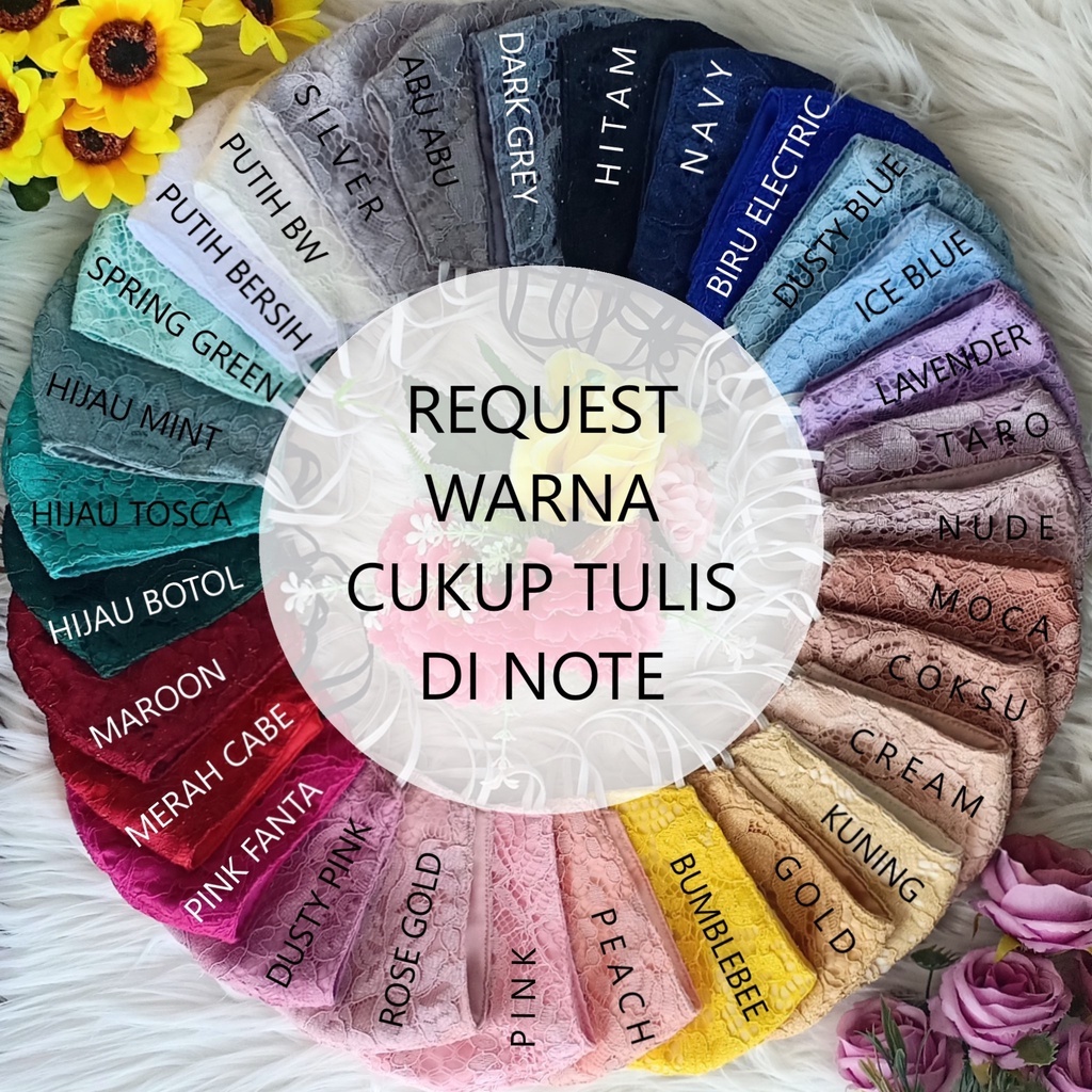 masker brokat brukat premium banyak varian warna masker kondangan akad nikah pengantin wedding pesta