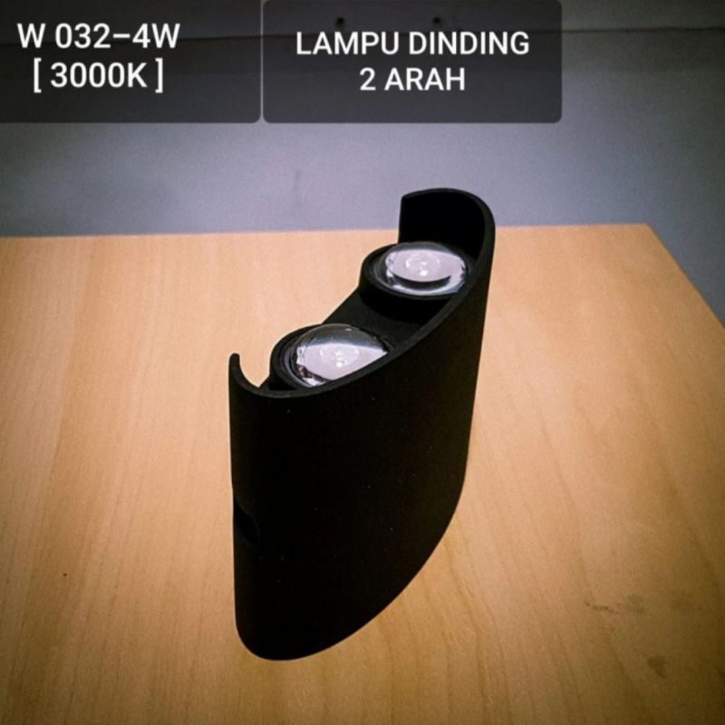 Lampu Dinding Taman 2 Arah 4 watt Waterproof Lampu Hias Dinding Pilar Tembok Outdoor Led Wall Lamp