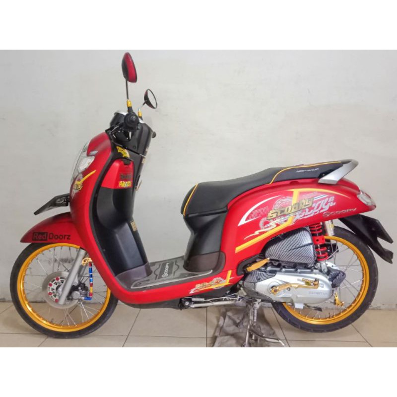 STRIPING TRANSPARAN SCOOPY NEW GOLD COSTUM II STRIPING SCOOPY VARIASI