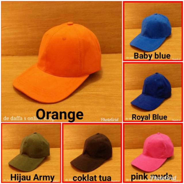 Topi baseball Cap warna warni polos dewasa pria wanita casual sport