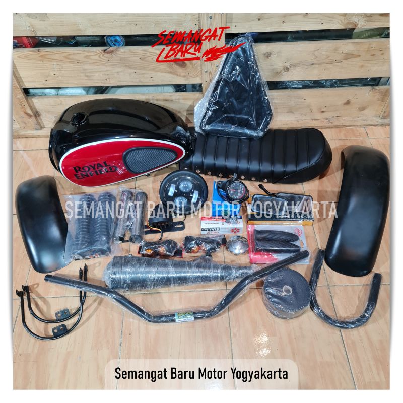 paket Lengkap japstyle thunder 125 megapro tiger scorpio pulsar bajaj gl pro tinggal pasang