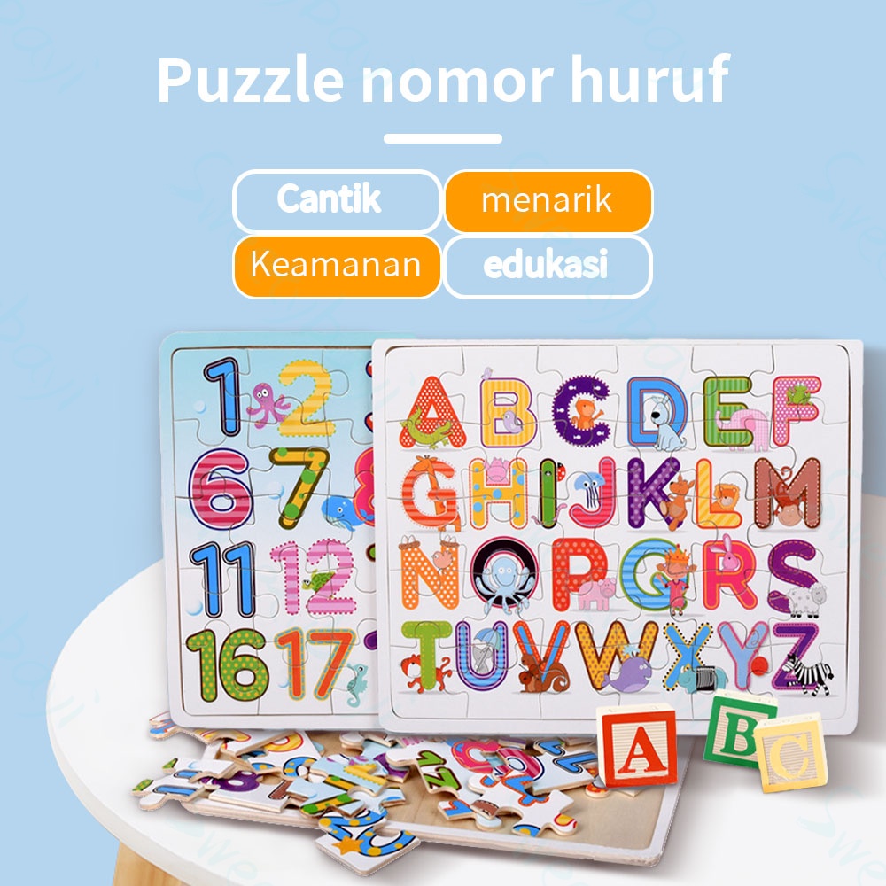 Sweetybayi Mainan Puzzle Kayu edukasi /Jigsaw puzzle anak