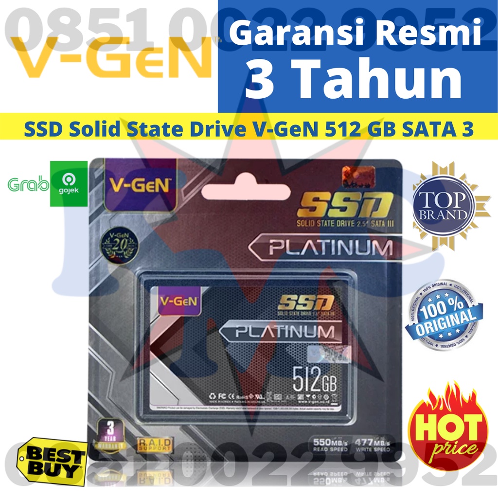 SSD V-Gen 512GB Sata 3 VGen 512 GB SATA III V GEN SSD UP TO 550 MB/S