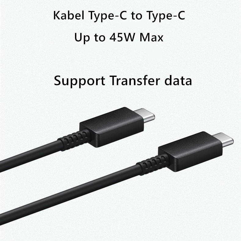 KABEL CHARGER SAMSUNG 25W A71 A70S A80 S20 NOTE10 USB-C TO C SUPER FAST CHARGING 2.0 ORIGINAL