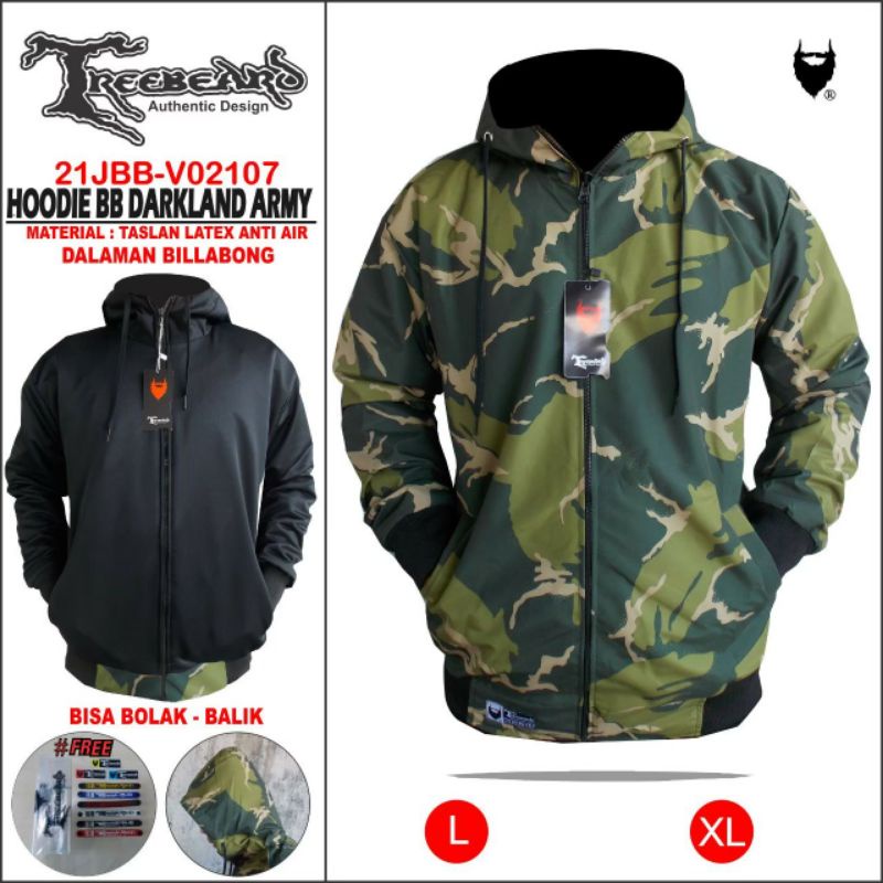 JAKET HOODIE BOLAK BALIK TREEBEARD