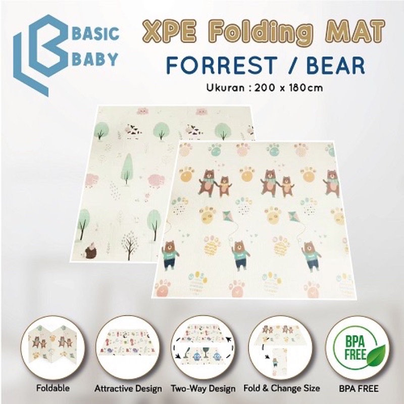 Basic Baby Xpe Folding Playmat - Karpet Lipat Anak