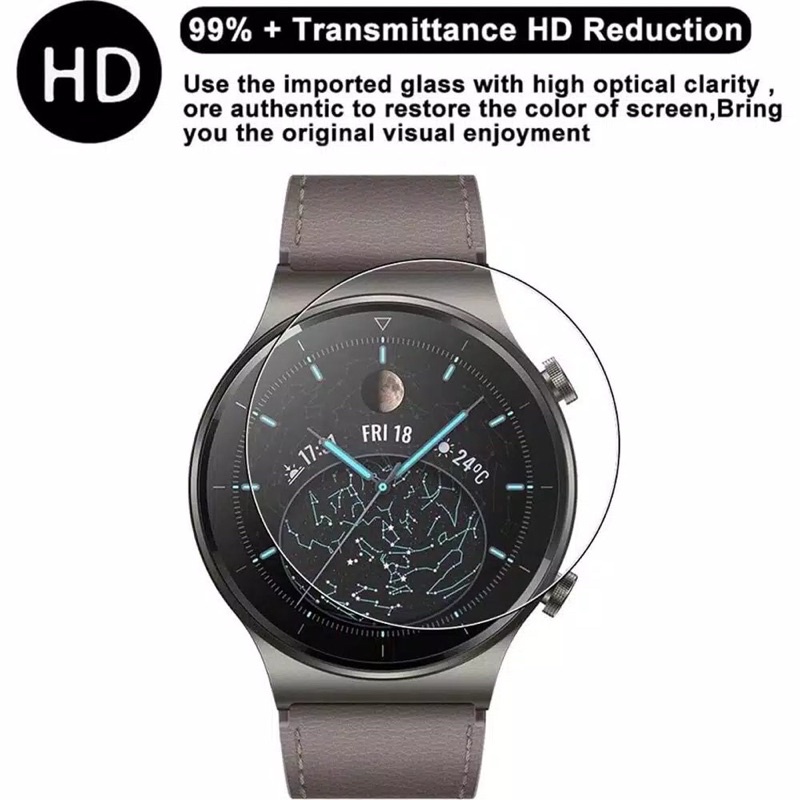 TEMPER GLASS HUAWEI WATCH GT 2 PRO ANTI GORES SCREEN GUARD