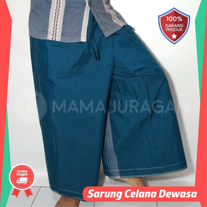 Sarung Celana Biru Polos Dewasa - Sarung Celana Koko