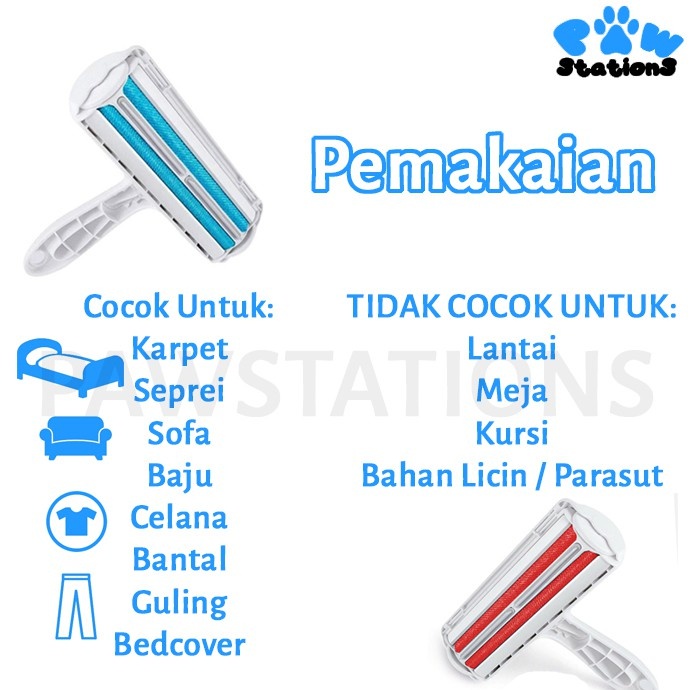 LINT ROLLER PEMBERSIH BULU HEWAN PET HAIR REMOVER