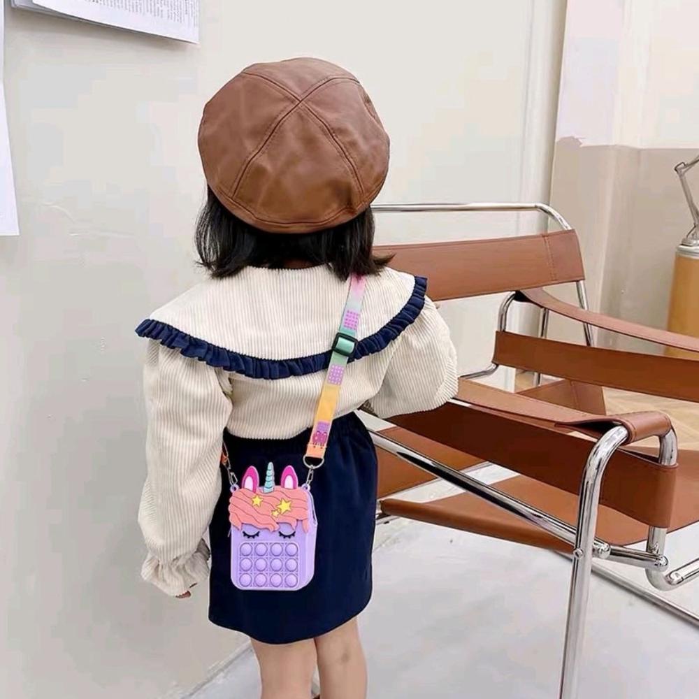 Sling Bag Anak Tas Pop It Unicorn