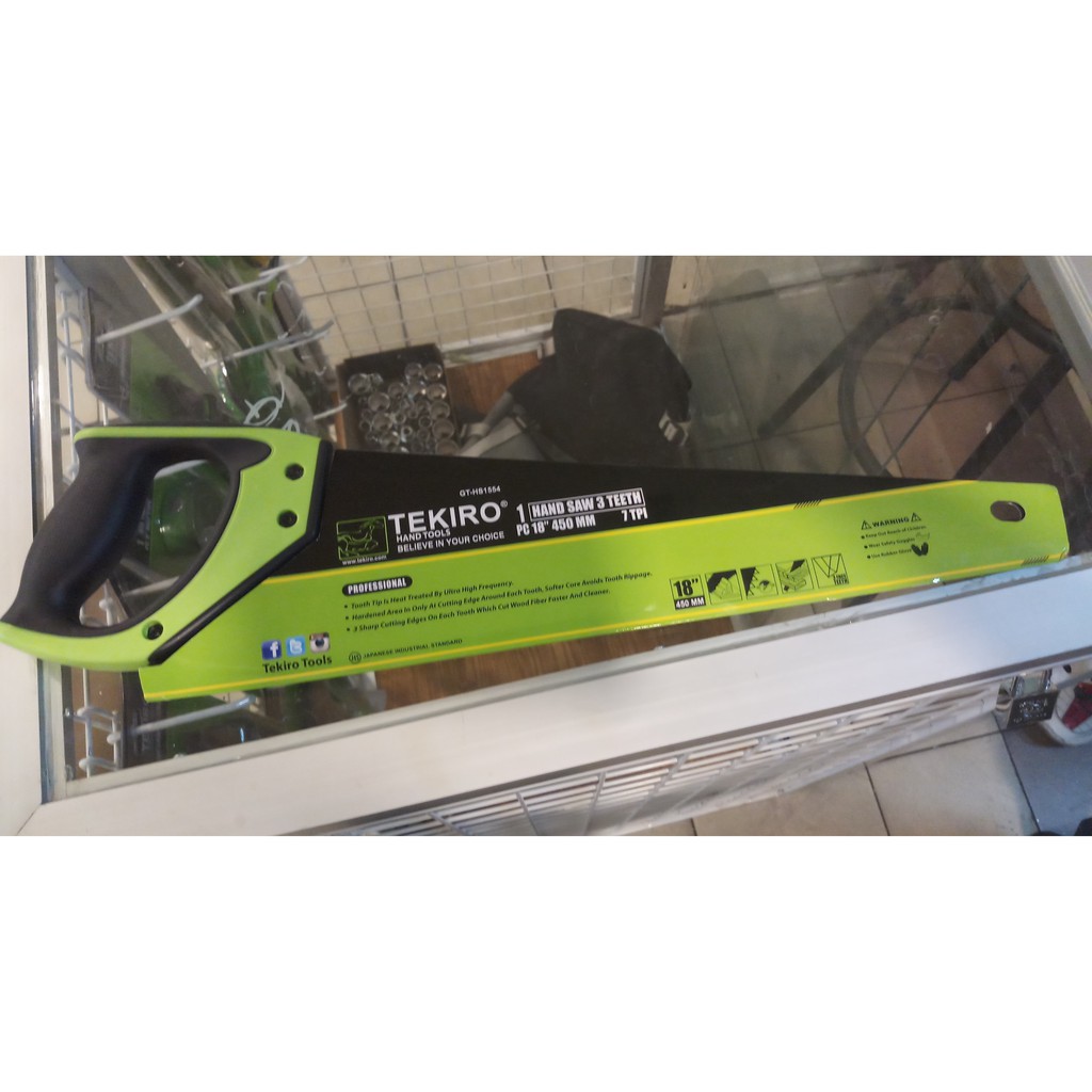 GERGAJI TANGAN GAGANG TPR TEKIRO 18 INCH 3 MATA