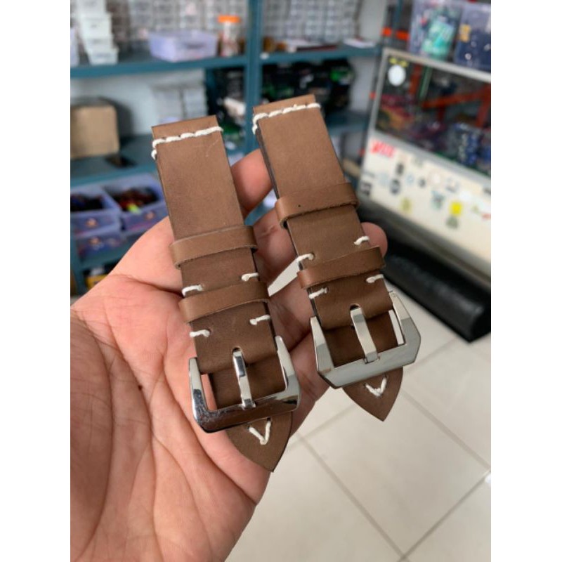 Strap Tali Jam Tangan Kulit Sapi Asli baha import crazy