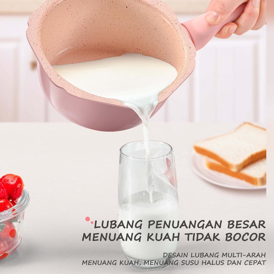Set panci suplemen bayi satu panci multifungsi masak bubur popmie panci batu medis tidak lengket pan
