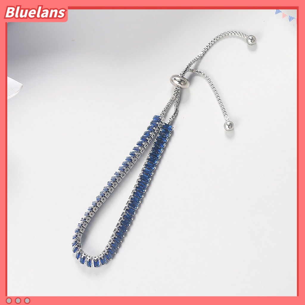 Gelang Rantai Adjustable Hias Berlian Imitasi Untuk Pesta