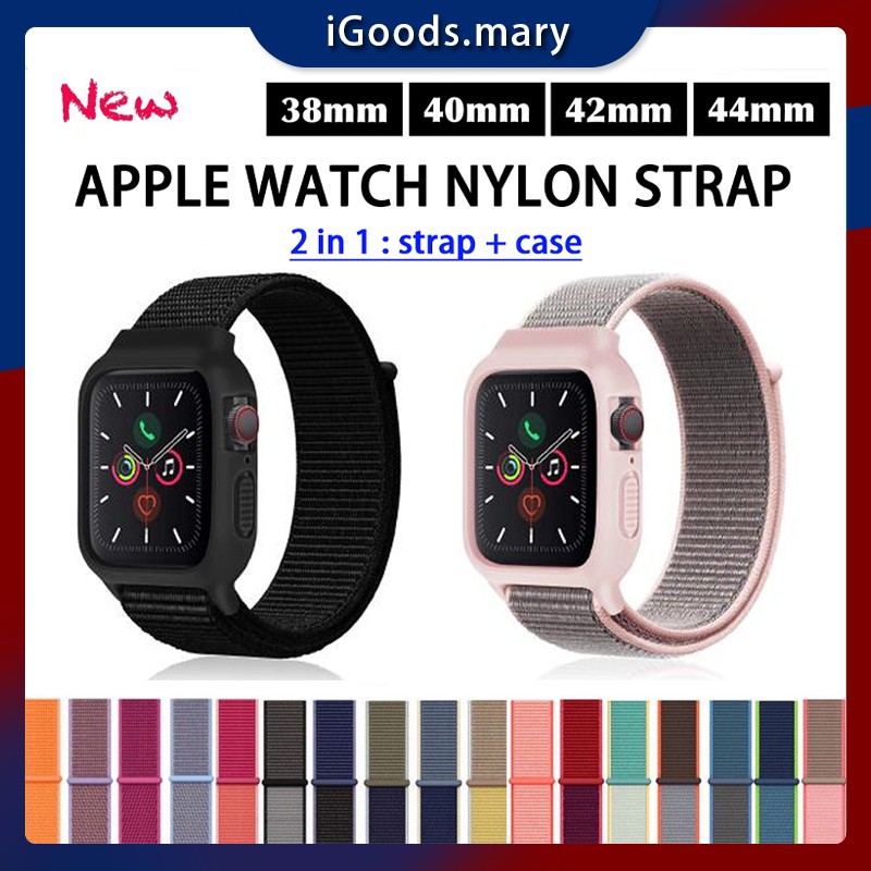 2 in 1 APPLE WATCH Nylon Strap 38/40/41mm 42/44/45mm iWatch Loop Replacement Band