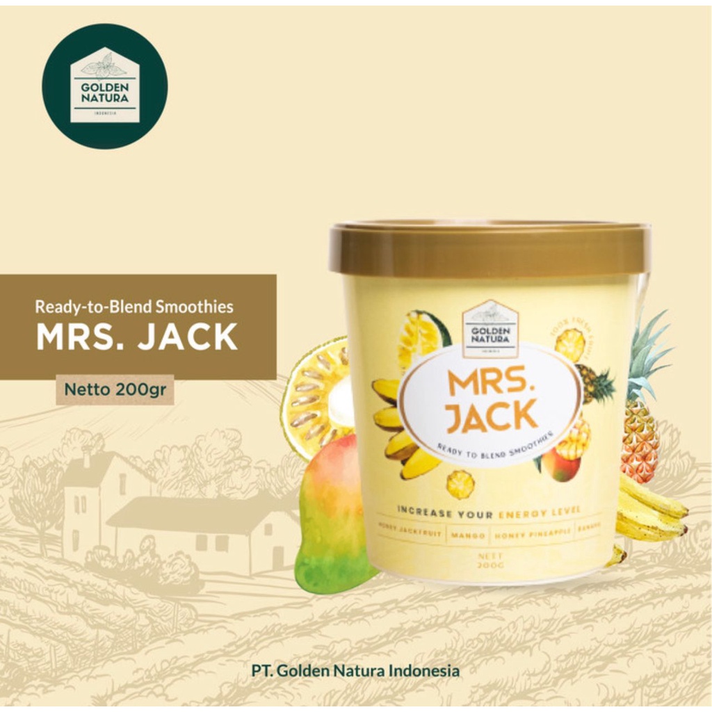 

Golden Natura Ready to Blend Mrs Jack Smoothies-Smoothies Buah Beku