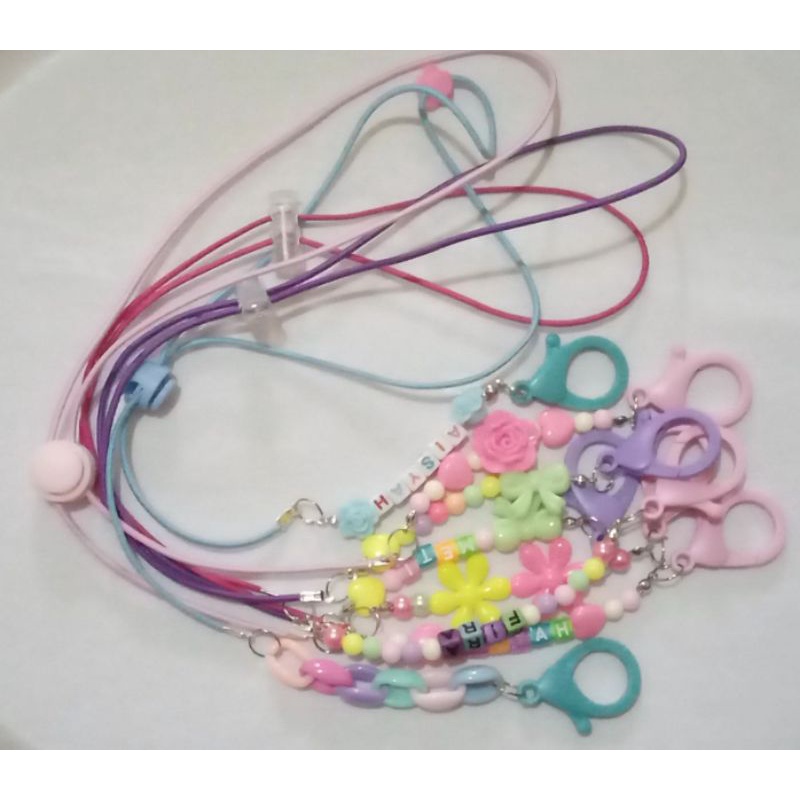 kalung strap masker 2in1 untuk anak perempuan