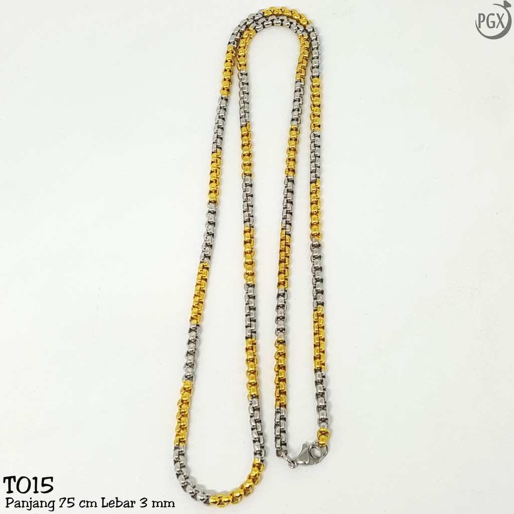 PGX Kalung Titanium Wanita / Pria Anti Karat Aksesoris Fashion Premium - T011