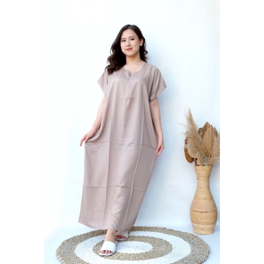 Daster busui bali habel rayon premium panjang semata kaki resleting-B45