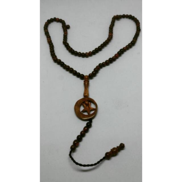 KALUNG LIONTIN BULAN KAYU KAOKA ASLI