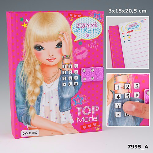 

Top Model Safety Diary with Code and Sound TM 7995 Pink (Buku harian) F-20