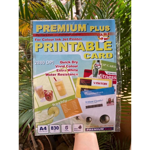 

Kertas PVC ID Card PREMIUM PLUS (5 Sheets/A4)