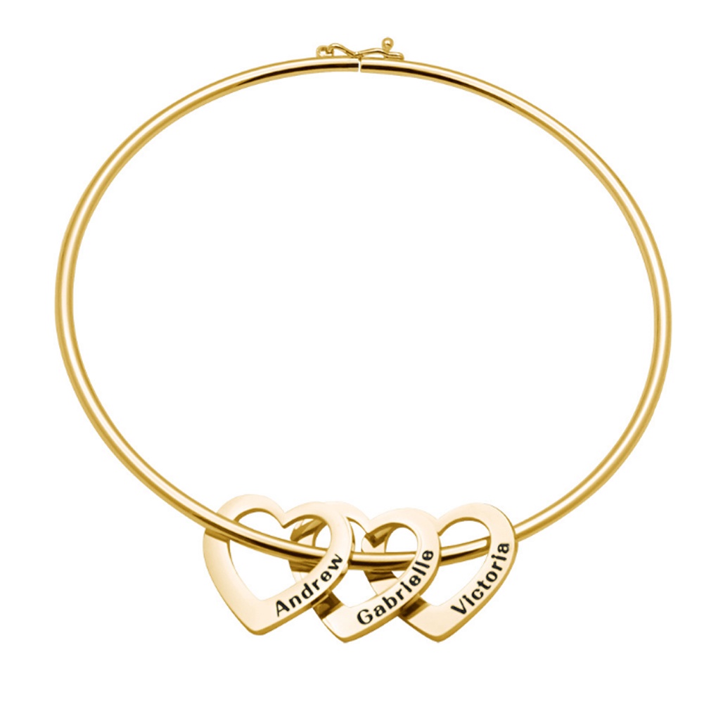 Hu Hu Hu Hu Hu Alat Bantu Pasang Kacamata♡ Gelang Bangle Stainless Steel Ukiran Nama Bentuk Hati Untuk Wanita