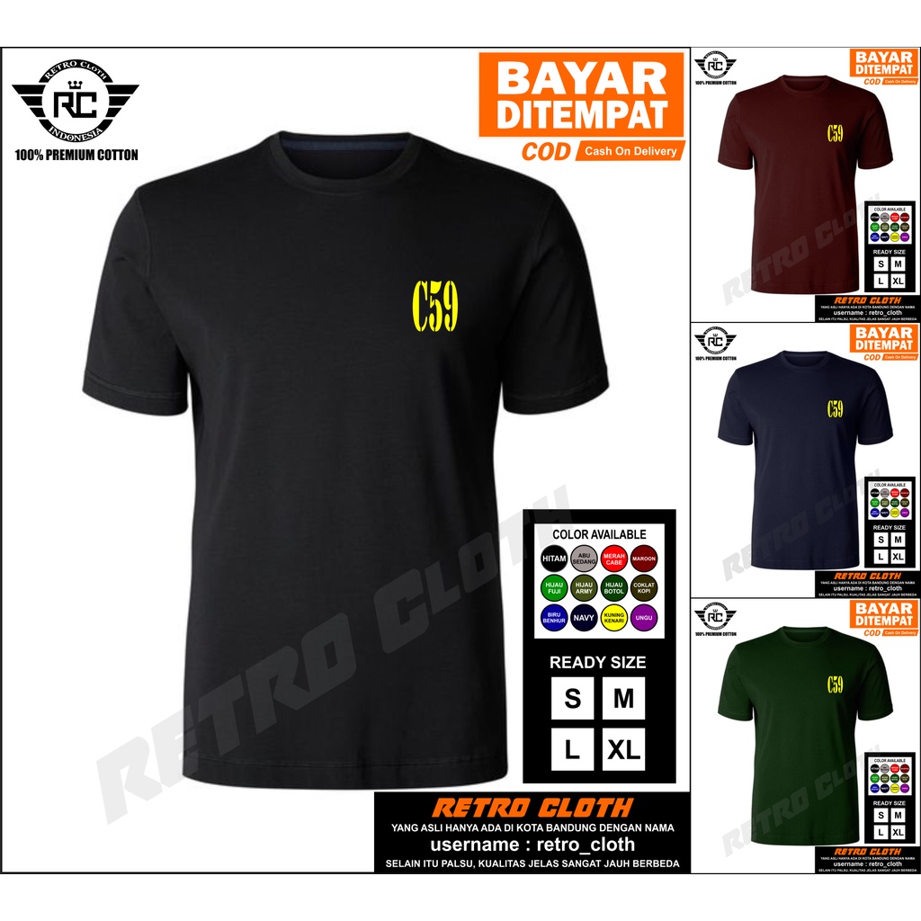 C59 / Kaos Tshirt Baju Pria Combed 30s Distro C59 3