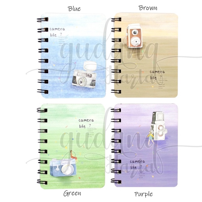 Notebook A7 Spiral Camera Life Buku Motif Kamera Lucu GH 308558