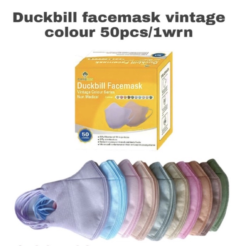 Masker Duckbill Vintage Careion Isi 50 Pcs