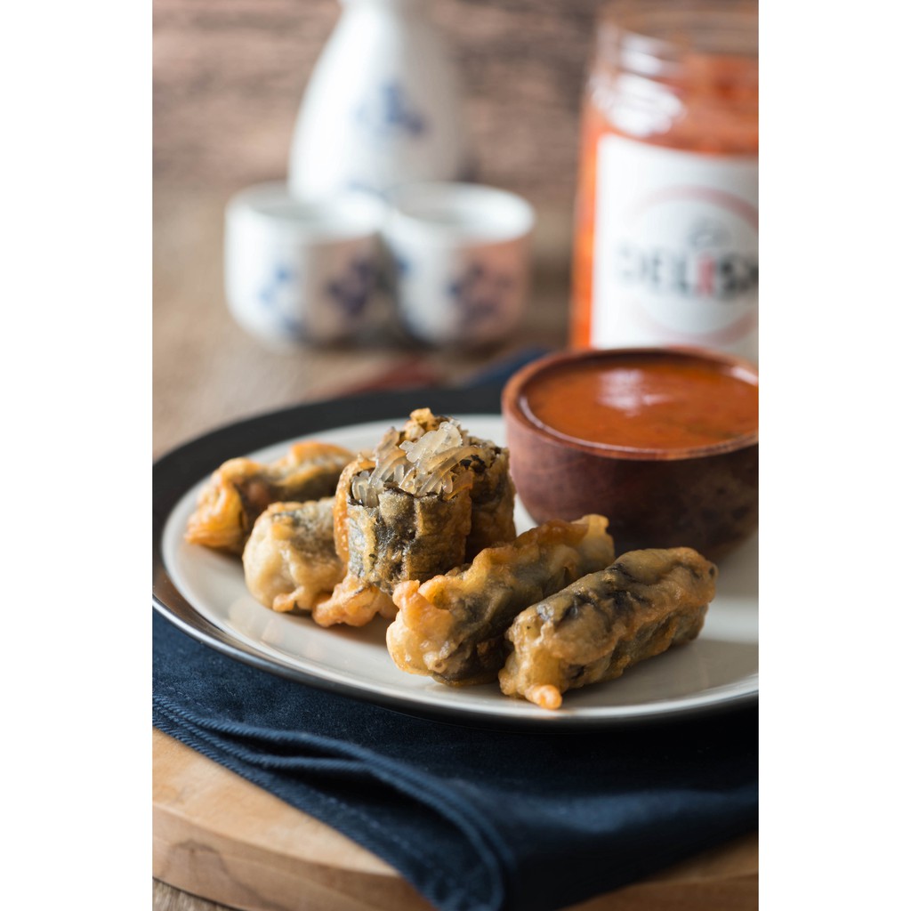 

Gimmari fried sweet potato noodle wrapped with seaweed