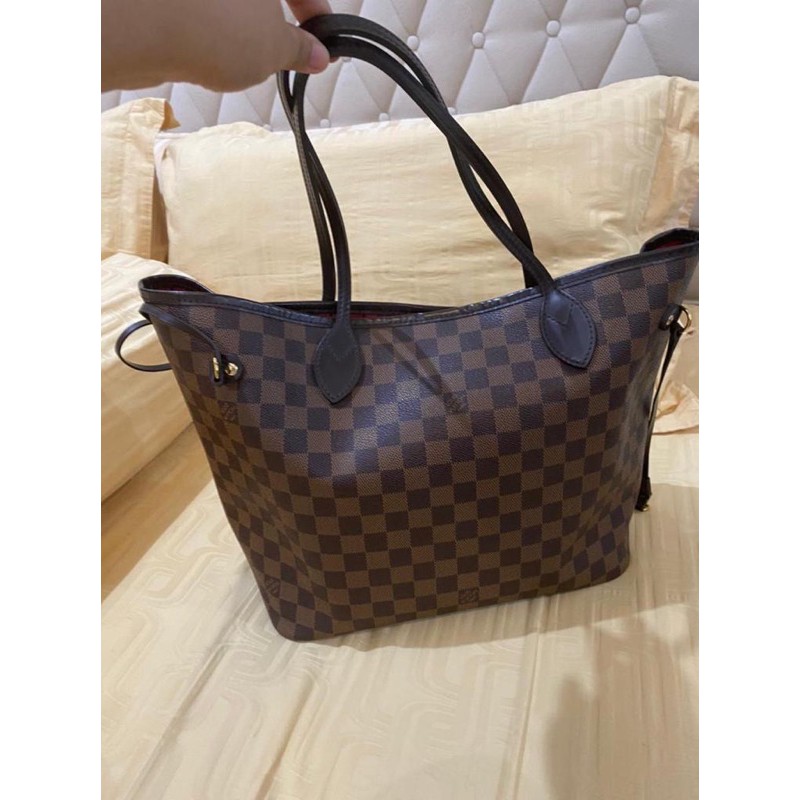 Preloved Tas LV Neverfull Damier