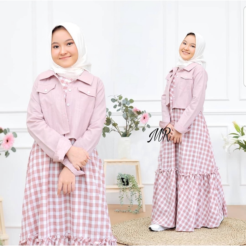 PCS SET CARDI JANICE KID SETELAN ANAK PEREMPUAN 2IN1 INNER DAN OUTER CARDI MR ADA VIDEO REVIEW PRODUK