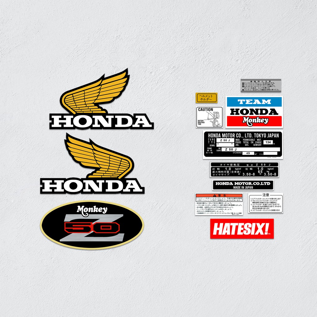 Sticker Decal Honda Z50 Monkey I Hatesix